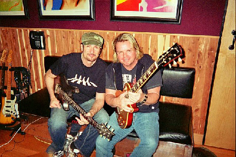 Bruce Kulick and Jesse Damon at RedRum Recording Studios