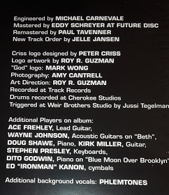 CRISS 2019 2LP credits